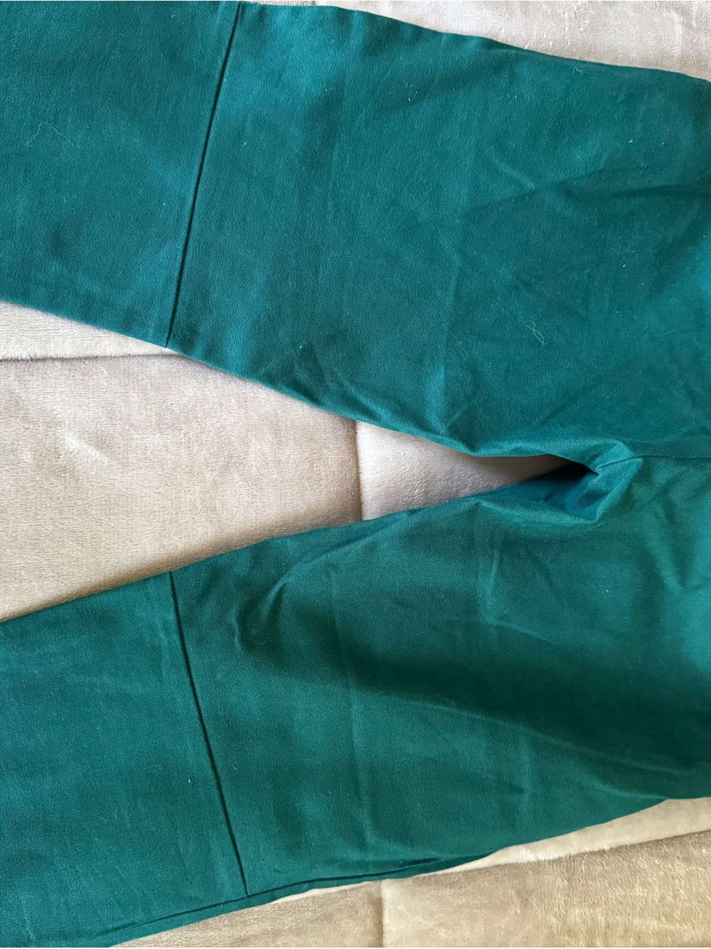 Teal Green Straight-Leg Pants